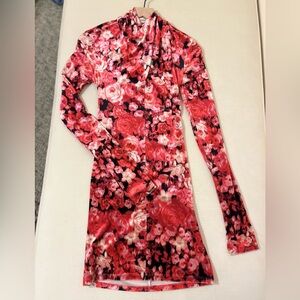 The Andamane Dress - Women’s 40 Red Pink Small Medium - Mini Floral